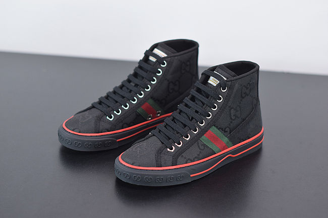 Gucci Gucci Tennis 1977 High Top Sneaker Black - 1