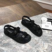 Chanel Black Sandals  - 6