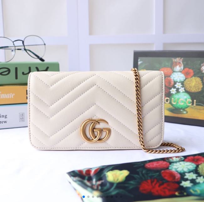 Gucci GG Marmont white 488426 18x 10x 5 CM - 1