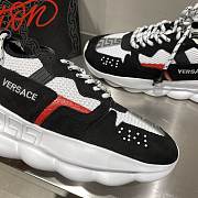 Versace Chain Reaction Trainers Black Red  - 4