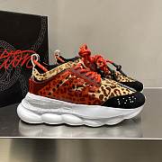 Versace Chain Reaction Trainers Red Leopard Pattern - 3