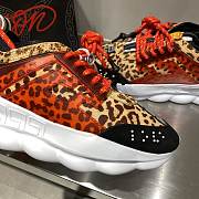 Versace Chain Reaction Trainers Red Leopard Pattern - 5