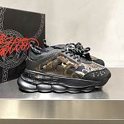 Versace Chain Reaction Trainers Black Pattern - 6