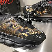 Versace Chain Reaction Trainers Black Pattern - 5