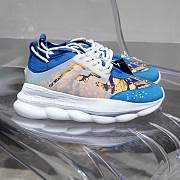 Versace Chain Reaction Trainers Blue Pattern - 1