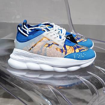 Versace Chain Reaction Trainers Blue Pattern