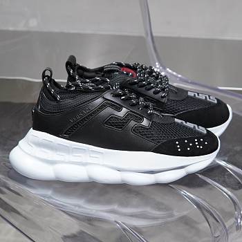 Versace Chain Reaction Trainers Black & White