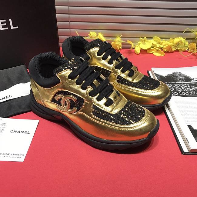 Chanel gold shoes  - 1