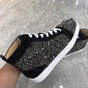 Christian Louboutin Lou Pik Pik Strass Orlato Flat High-Top Black - 3