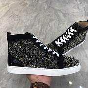 Christian Louboutin Lou Pik Pik Strass Orlato Flat High-Top Black - 4