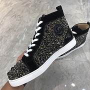 Christian Louboutin Lou Pik Pik Strass Orlato Flat High-Top Black - 2