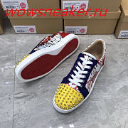 Christian Louboutin Louis Junior Spikes Orlato Flat Yellow  - 3