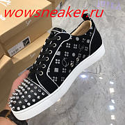 Christian Louboutin Louis Junior Spikes Orlato Flat Poker - 5