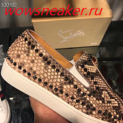 Christian Louboutin Pik Boat Mens Flat Python - 4