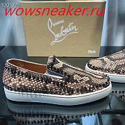 Christian Louboutin Pik Boat Mens Flat Python - 6