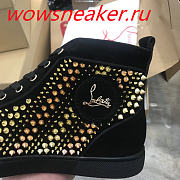 Christian Louboutin Lou Pik Pik Strass Orlato Flat High-Top Gold - 4