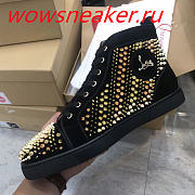 Christian Louboutin Lou Pik Pik Strass Orlato Flat High-Top Gold - 3