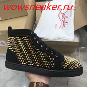 Christian Louboutin Lou Pik Pik Strass Orlato Flat High-Top Gold - 2