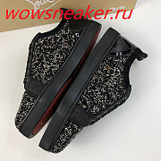 Christian Louboutin Louis Junior Strass Flat All Black - 4