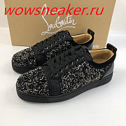 Christian Louboutin Louis Junior Strass Flat All Black - 5