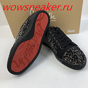 Christian Louboutin Louis Junior Strass Flat All Black - 6