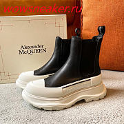 Alexander McQueen Tread Slick Boot Black and White  - 1