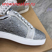 Christian Louboutin Louis Junior Strass Flat White  - 3