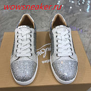 Christian Louboutin Louis Junior Strass Flat White  - 2