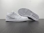 Air Jordan 1 Low Triple White Tumbled Leather 553558-130 - 5