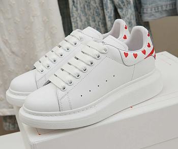 Alexander McQueen Oversized White Red Heart