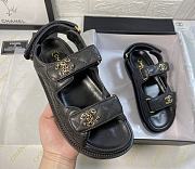 Chanel 21C Dad Sandal Black Caviar Gold CC Logo Dad Sandal - 6