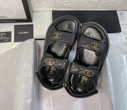 Chanel 21C Dad Sandal Black Caviar Gold CC Logo Dad Sandal - 5