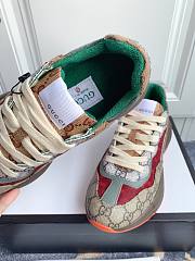 Gucci Women's Red Green Rhyton GG Multicolor Sneaker - 2