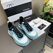 Chanel Low Top Trainer Velvet Black Blue - 4