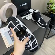 Chanel Women's Black Low Top Logo Sneaker - 6