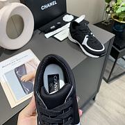 Chanel Women's Black Low Top Logo Sneaker - 5