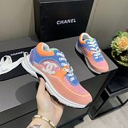 Chanel Women's Orange Low Top Logo Sneaker - 6