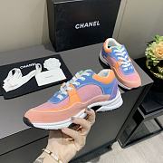 Chanel Women's Orange Low Top Logo Sneaker - 4