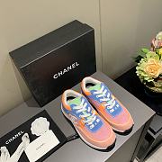 Chanel Women's Orange Low Top Logo Sneaker - 3