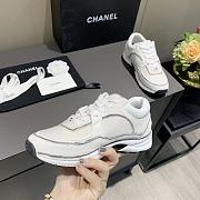 Chanel Women's White Low Top Logo Sneaker - 6