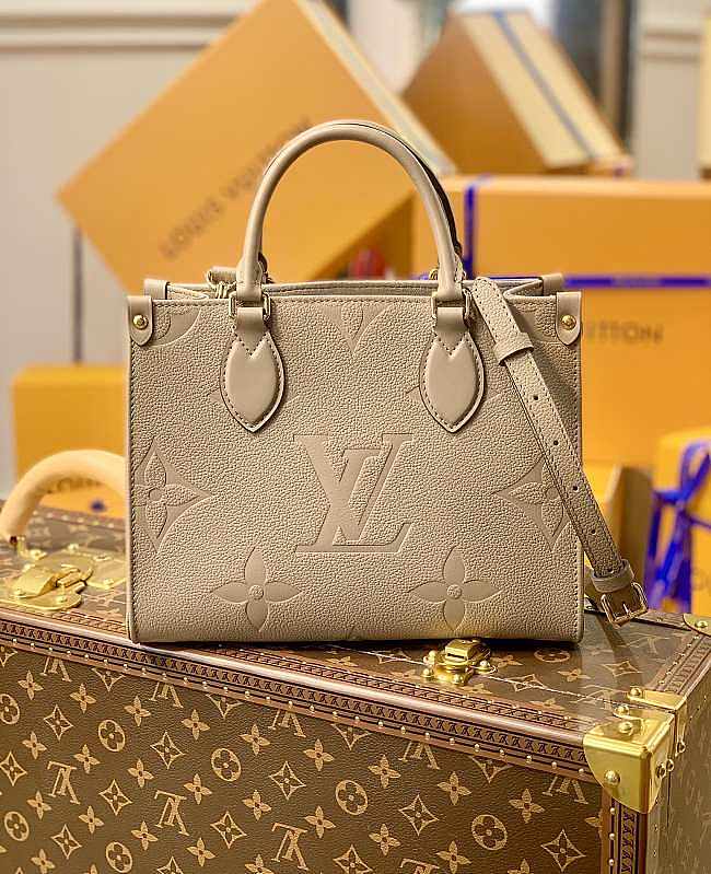 Louis Vuitton Onthego Empreinte Monogram Beige Tote Bag – M45660 – 25x19x11.5cm - 1