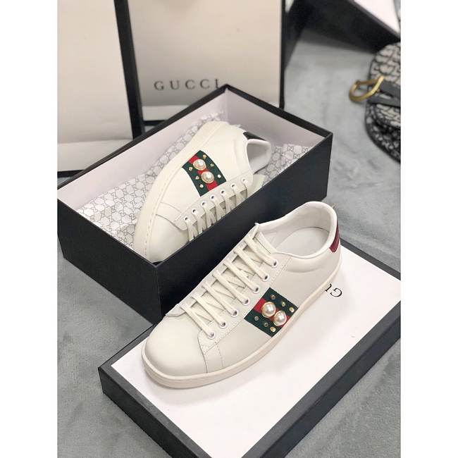 Gucci Women's Ace Studded Leather Sneaker 431887 02JP0 9064 - 1