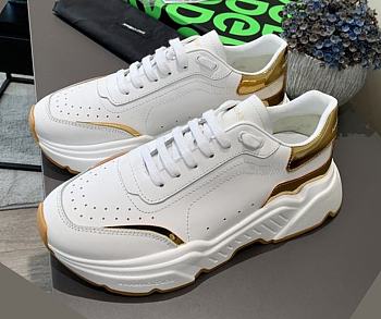 Dolce & Gabbana Daymaster Sneakers in Nappa Calfskin Gold