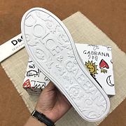 Dolce & Gabbana Portofino Sneakers in Printed Nappa Calfskin with Patch White - 6