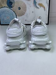 Dolce Gabbana Mixed-Materials Space Sneakers White Silver - 5