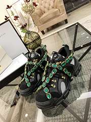 Gucci Flashtrek Sneakers With Removable Crystals Black - 6