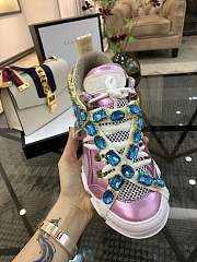 Gucci Flashtrek Sneakers With Removable Crystals Pink 537133DORA0 - 2