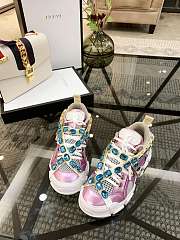 Gucci Flashtrek Sneakers With Removable Crystals Pink 537133DORA0 - 3