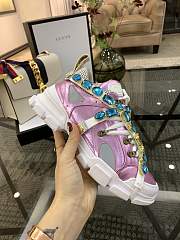 Gucci Flashtrek Sneakers With Removable Crystals Pink 537133DORA0 - 4