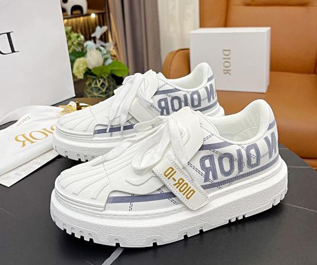 Dior-ID Sneaker White and French Blue Technical Fabric KCK309TNT_S93B - 1